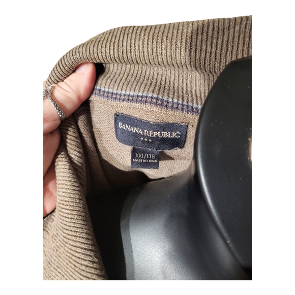 Argyle cotton zip sweater - Picture 3 of 4